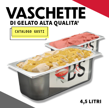 vaschette di gelato artigianale per bar e ristoranti